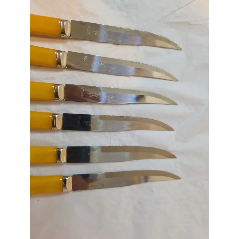 VTG - 6 Piece Knife Set - Westall Richardson John Hull Stainless Steel England